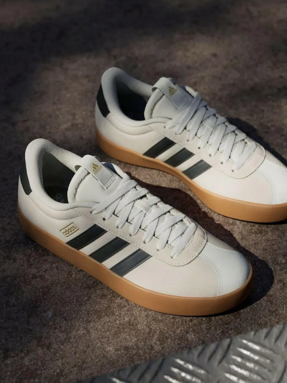 adidas White Off VL Court 3.0 Trainers Hot