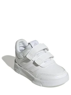 adidas White Tensaur Hook and Loop Infant Trainers