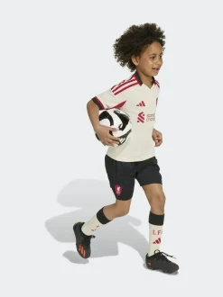 adidas White/Black Mini Kids Liverpool FC 25/26 Away Kit Discount