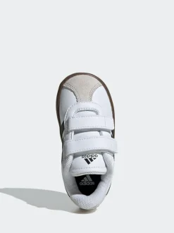 adidas White/Black VL Court 3.0 Hook and Loop Infant Trainers