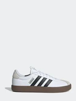 adidas White/Black VL Court Trainers New