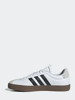 adidas White/Black VL Court Trainers New