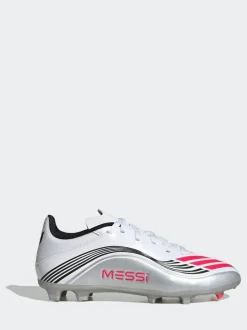 adidas White/Blue Kids F50 Messi League Firm/Multi Ground Boots Online
