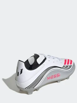 adidas White/Blue Kids F50 Messi League Firm/Multi Ground Boots Online