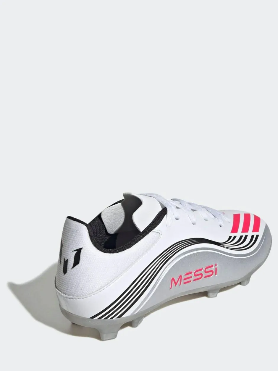 adidas White/Blue Kids F50 Messi League Firm/Multi Ground Boots Online