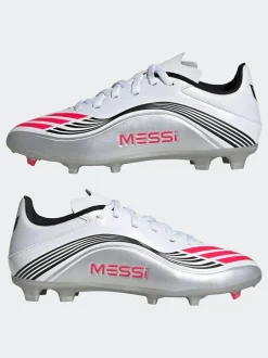 adidas White/Blue Kids F50 Messi League Firm/Multi Ground Boots Online