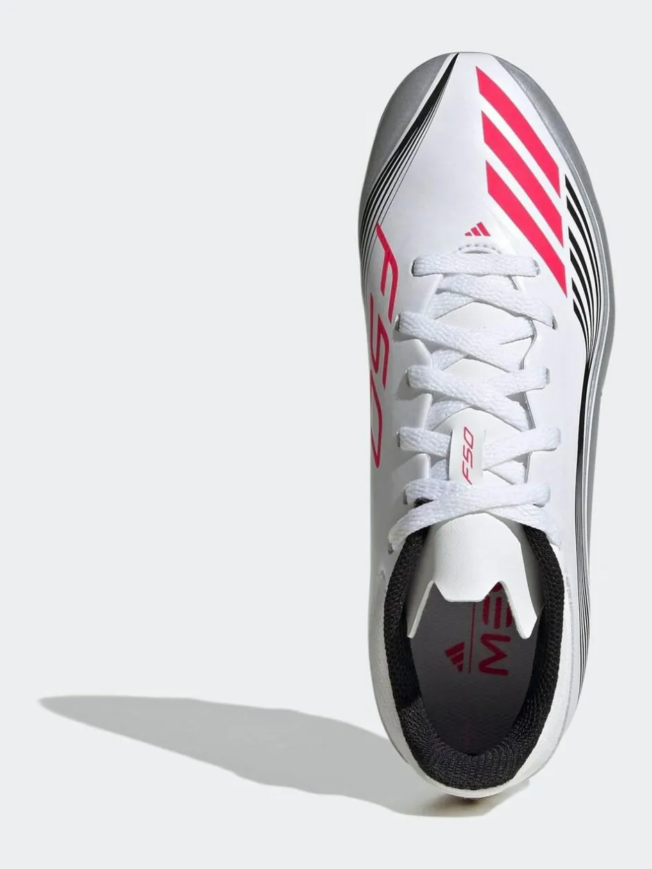 adidas White/Blue Kids F50 Messi League Firm/Multi Ground Boots Online