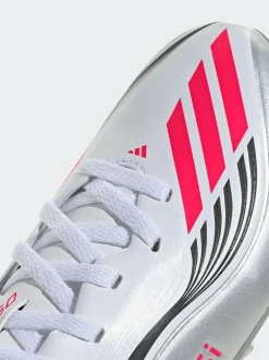 adidas White/Blue Kids F50 Messi League Firm/Multi Ground Boots Online