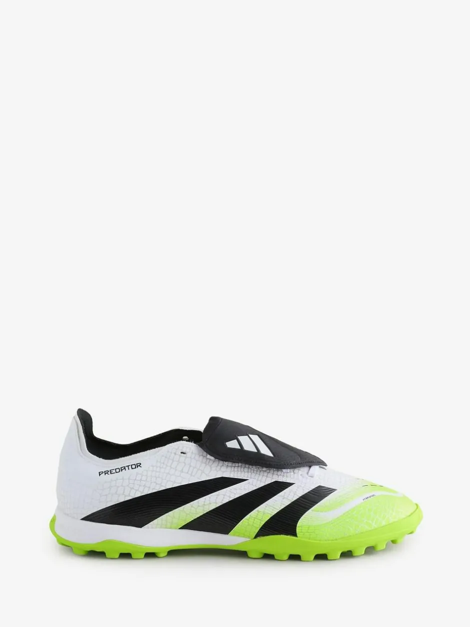 adidas White/Lemon Adult Predator League Fold-Over Tongue Turf Boots Clearance