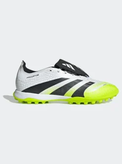 adidas White/Lemon Adult Predator League Fold-Over Tongue Turf Boots Clearance
