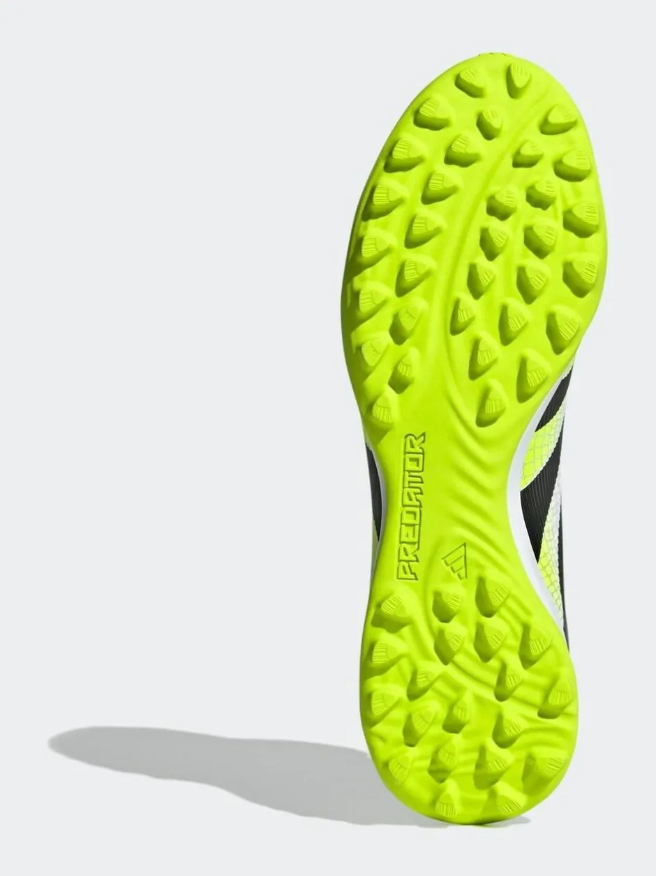 adidas White/Lemon Adult Predator League Fold-Over Tongue Turf Boots Clearance
