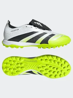 adidas White/Lemon Adult Predator League Fold-Over Tongue Turf Boots Clearance