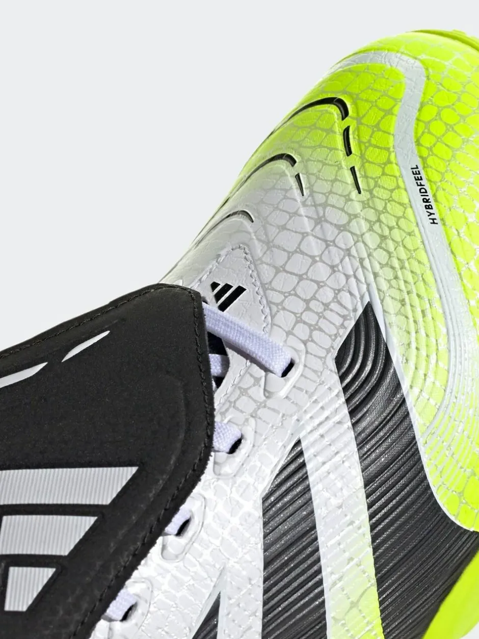 adidas White/Lemon Adult Predator League Fold-Over Tongue Turf Boots Clearance