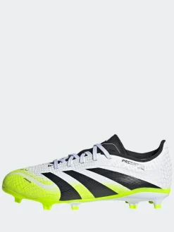 adidas White/Lemon Kids Predator League Firm/Multi Ground Boots Hot
