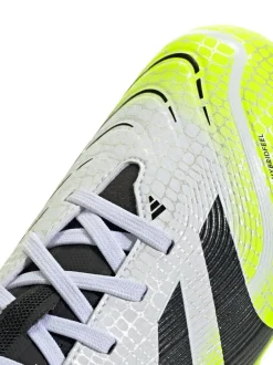 adidas White/Lemon Kids Predator League Firm/Multi Ground Boots Hot