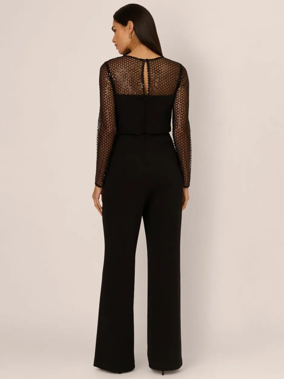 Adrianna Papell Black Knit Crepe Jumpsuit Best