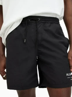 All Saints AllSaints Underground Black Swim Shorts Hot