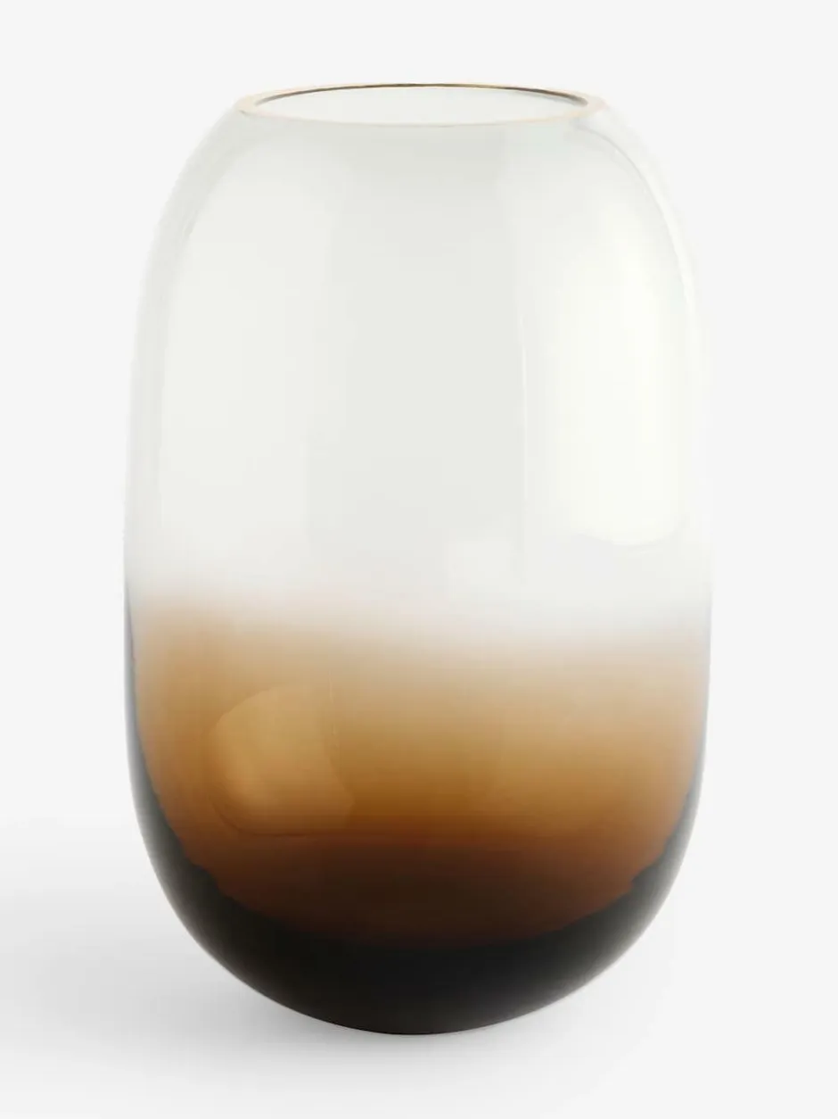 Next Amber Cooper Glass Ombre Vase New