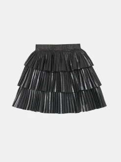 Angel & Rocket Lucile Metallic Tiered Rara Skirt Black Best