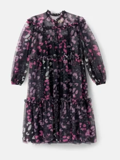 Angel & Rocket Blue Cara Printed Mesh Dress Outlet