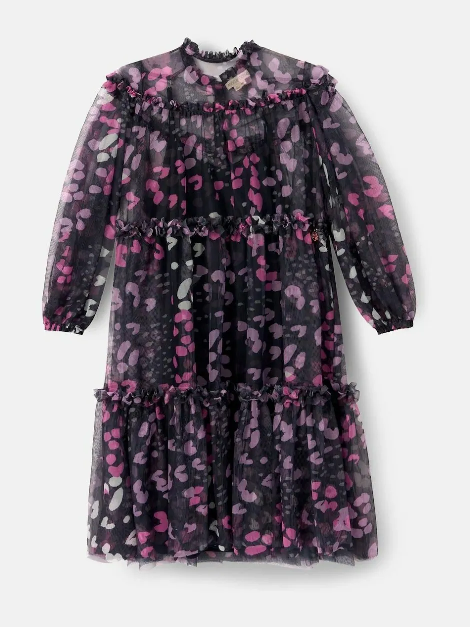 Angel & Rocket Blue Cara Printed Mesh Dress Outlet