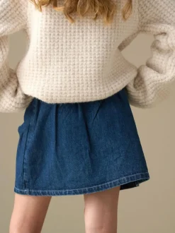 Angel & Rocket Blue Casey Denim Bow Aline Skirt Sale