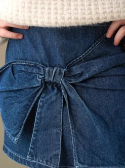 Angel & Rocket Blue Casey Denim Bow Aline Skirt Sale
