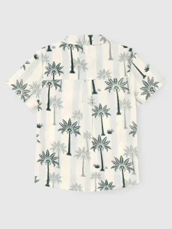 Angel & Rocket Blue Jamie Palm Stripe SS Shirt Clearance