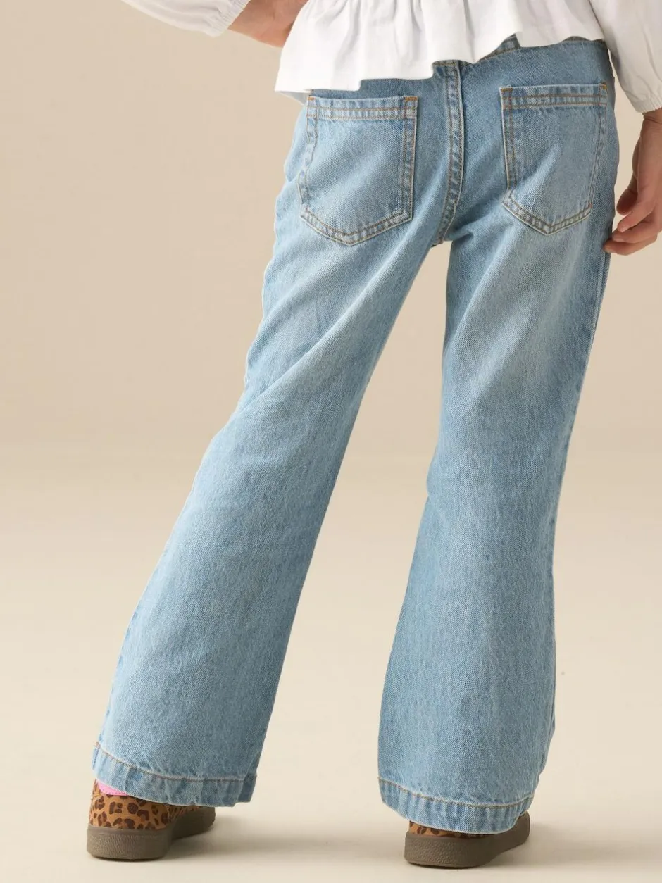 Angel & Rocket Blue Millie Embroidered Flared Denim Jeans Outlet