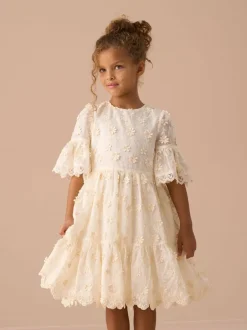 Angel & Rocket Cream Delphine Embellished Swing Dress Clearance