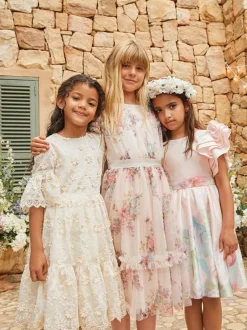 Angel & Rocket Cream Delphine Embellished Swing Dress Clearance