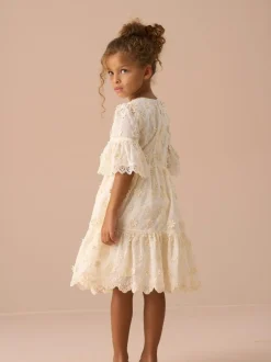 Angel & Rocket Cream Delphine Embellished Swing Dress Clearance