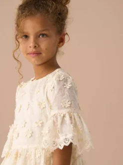 Angel & Rocket Cream Delphine Embellished Swing Dress Clearance