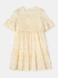 Angel & Rocket Cream Delphine Embellished Swing Dress Clearance