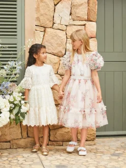 Angel & Rocket Cream Delphine Embellished Swing Dress Clearance