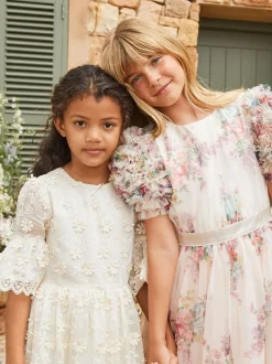 Angel & Rocket Cream Delphine Embellished Swing Dress Clearance