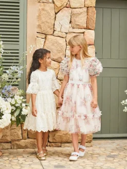 Angel & Rocket Cream Delphine Embellished Swing Dress Clearance