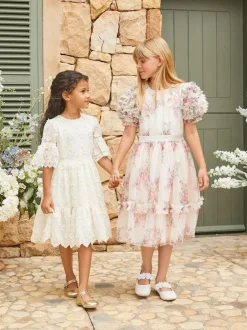 Angel & Rocket Cream Delphine Embellished Swing Dress Clearance