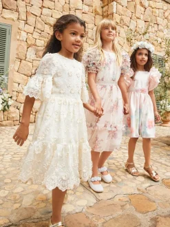 Angel & Rocket Cream Delphine Embellished Swing Dress Clearance