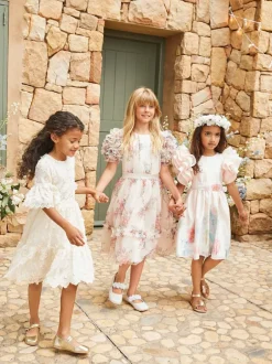Angel & Rocket Cream Delphine Embellished Swing Dress Clearance