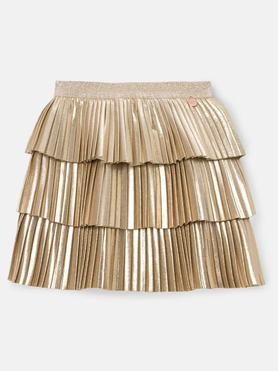 Angel & Rocket Lucile Metallic Tiered Rara Skirt Gold Best