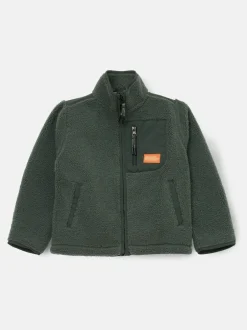 Angel & Rocket Green Aaron Zip Through Sherpa Fleece Online