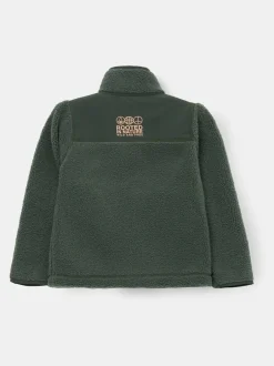 Angel & Rocket Green Aaron Zip Through Sherpa Fleece Online