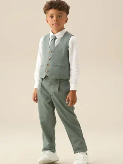 Angel & Rocket Green Benjamin Pleat Front Smart Trousers Clearance