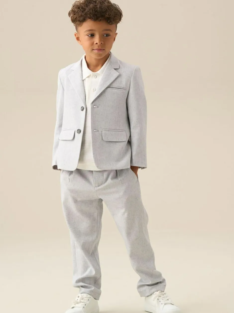 Angel & Rocket Grey Luca Smart Textured Blazer Sale
