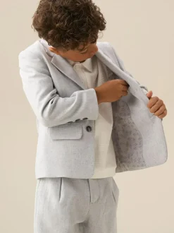 Angel & Rocket Grey Luca Smart Textured Blazer Sale