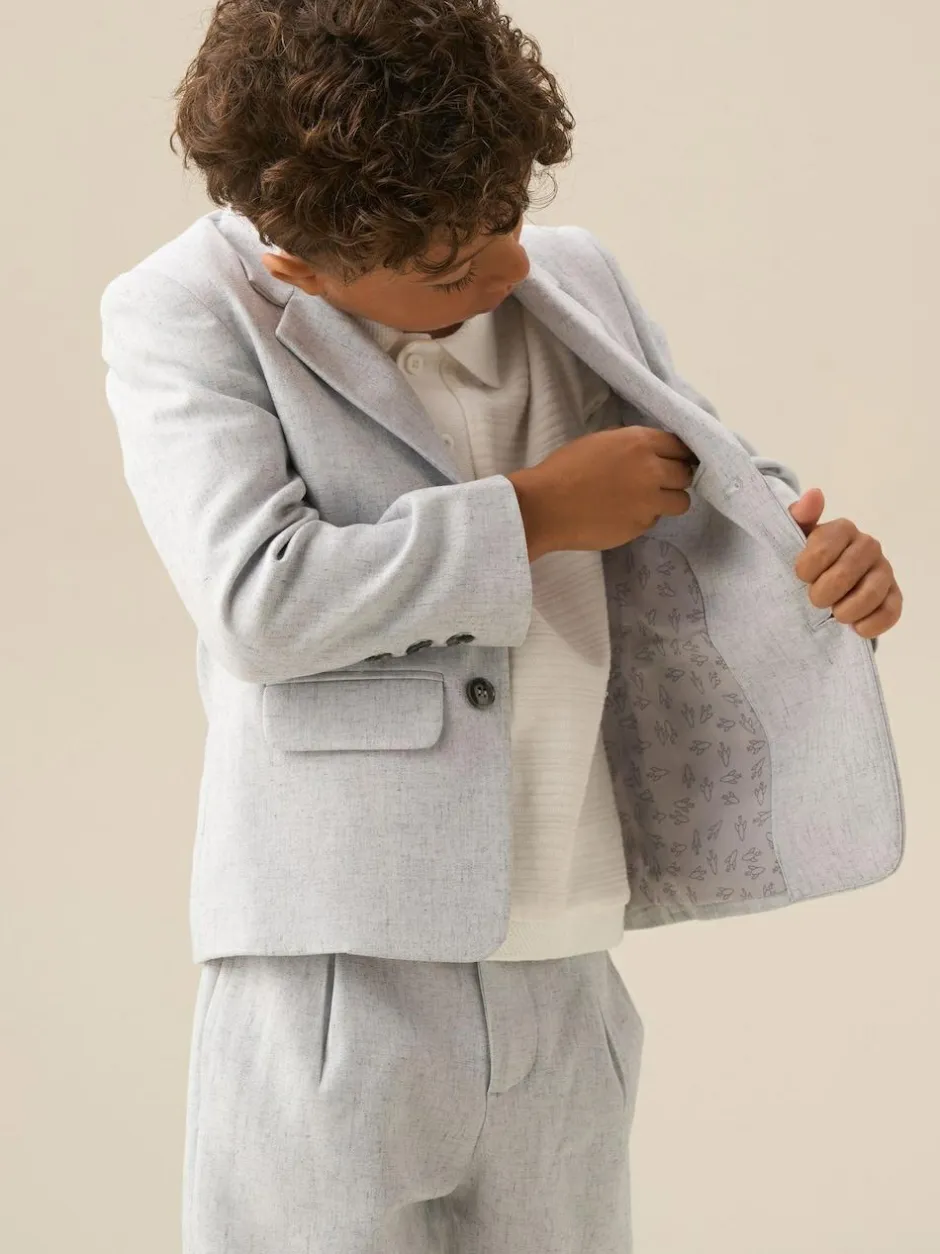 Angel & Rocket Grey Luca Smart Textured Blazer Sale