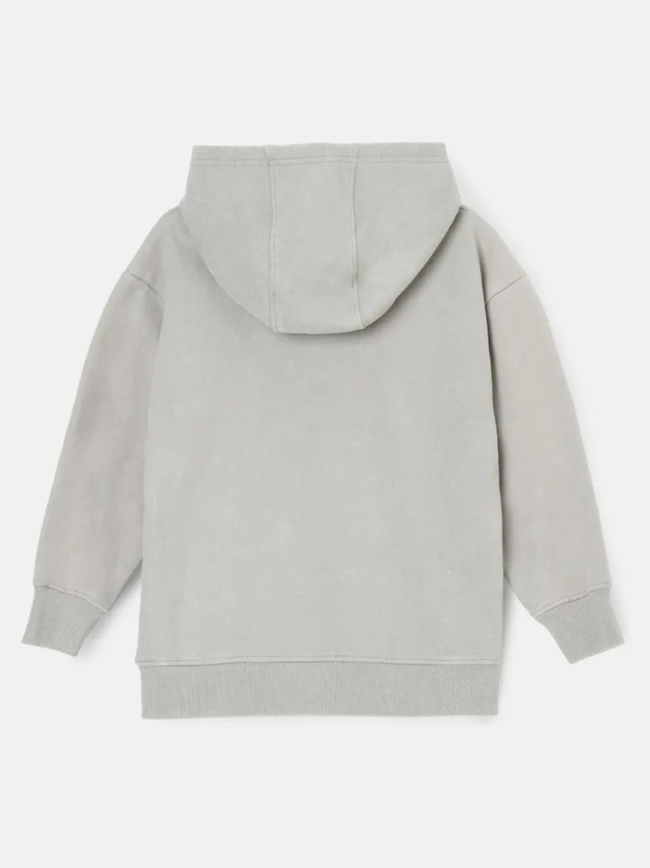 Angel & Rocket Grey Sonic Sequin 100% Cotton Hoodie Hot