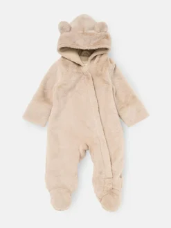Angel & Rocket Quinn Faux Fur Pramsuit Natural Discount