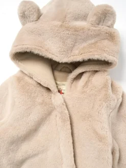 Angel & Rocket Quinn Faux Fur Pramsuit Natural Discount